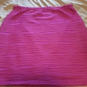 Body con wave pattern knee length skirt EUC